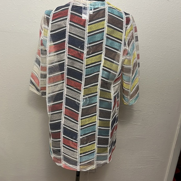 Just B, Sheer Chevron Coat - Picture 3 of 7